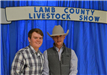 Two young men at the Lamb County Livestock Show