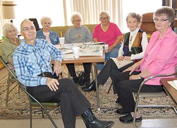 People gather for an event at Senior Citizens Center